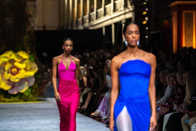 MELBOURNE FASHION FESTIVAL, The Joy Wear runway during Melbourne Fashion Week at the Royal Exhibition Building in Melbourne, Monday, February 23, 2026 ( NO ARCHIVING MELBOURNE VICTORIA AUSTRALIA  Copyright: xJAYxKOGLERx 20260223160519347666