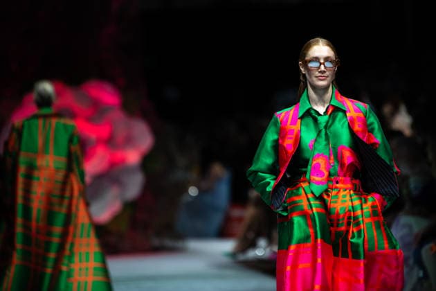 MELBOURNE FASHION FESTIVAL, The Joy Wear runway during Melbourne Fashion Week at the Royal Exhibition Building in Melbourne, Monday, February 23, 2026 ( NO ARCHIVING MELBOURNE VICTORIA AUSTRALIA  Copyright: xJAYxKOGLERx 20260223132816648357