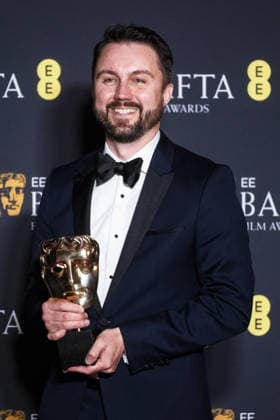 EE BAFTA Film Awards 2026 on Sunday 22 February 2026 Andy Jurgensen poses in the press room at the EE BAFTA Film Awards 2026 on Sunday 22 February 2026 at Royal Festival Hall, London. Andy Jurgensen is pictured with the award for Editing., Credit:Julie Edwards Avalon  Copyright: xJuliexEdwardsx xAvalonx 1077608500