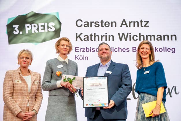 Carsten Arntz and Kathrin Wichmann German Teachers Award 2025 EUR, Germany, Berlin, 23 02 2026 3 Prize Exemplary school management Carsten Arntz and Kathrin Wichmann from the Erzbischöfliches Berufskolleg Köln in NRW Award ceremony of the German Teachers Award 2025 Ten teachers, three