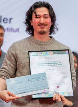 Julian Lee Deutscher Lehrkräftepreis 2025 EUR, Germany, Berlin, 23 02 2026 Category Outstanding Teachers one winner is Julian Lee English and Philosophy from Gymnasium Allermöhe, Hamburg Award ceremony of the Deutscher Lehrkräftepreis 2025 Ten teachers, three school administrators and five teaching t