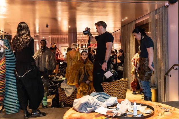 London Fashion Week: Leo Prothmann shows his AW26 Cabana collection at the Mandrake Hotel. Backstage.  Copyright: xcristinaxmasseix xipa-agency.netx xx IPA_Agency_IPA71932483