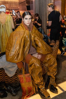London Fashion Week: Leo Prothmann shows his AW26 Cabana collection at the Mandrake Hotel. Backstage.  Copyright: xcristinaxmasseix xipa-agency.netx xx IPA_Agency_IPA71932492