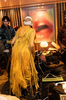 London Fashion Week: Leo Prothmann shows his AW26 Cabana collection at the Mandrake Hotel. Backstage.  Copyright: xcristinaxmasseix xipa-agency.netx xx IPA_Agency_IPA71932504