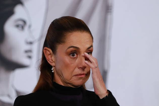 Mexico™s President Claudia Sheinbaum Holds El Mencho News Conference Mexico s President Claudia Sheinbaum speaks during a news conference about the death of Nemesio Oseguera, know El Mencho, leader of the Jalisco Nueva Generacion Cartel, during an operation in Tapalpa, Jalisco, which sparked roadblocks and vehicle burnings in various parts of the country. on February 23, 2026 in Mexico City, Mexico. (Photo by Carlos Santiago Eyepix Group) Copyright: xCarlosxSantiagox xEyepixxGroupx CS_23022026_176448