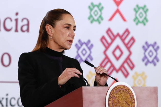 Mexico™s President Claudia Sheinbaum Holds El Mencho News Conference Mexico s President Claudia Sheinbaum speaks during a news conference about the death of Nemesio Oseguera, know El Mencho, leader of the Jalisco Nueva Generacion Cartel, during an operation in Tapalpa, Jalisco, which sparked roadblocks and vehicle burnings in various parts of the country. on February 23, 2026 in Mexico City, Mexico. (Photo by Carlos Santiago Eyepix Group) Copyright: xCarlosxSantiagox xEyepixxGroupx CS_23022026_176450