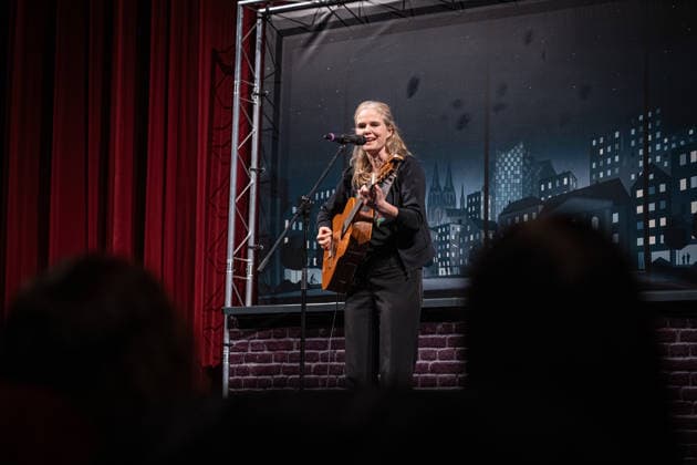 Launch of the new comedy news format Fun Facts News on the net Dota Kehr on stage World premiere FunFacts at the Delphi Filmpalast in Berlin Launc Copyright: xEventpressxFuhrx