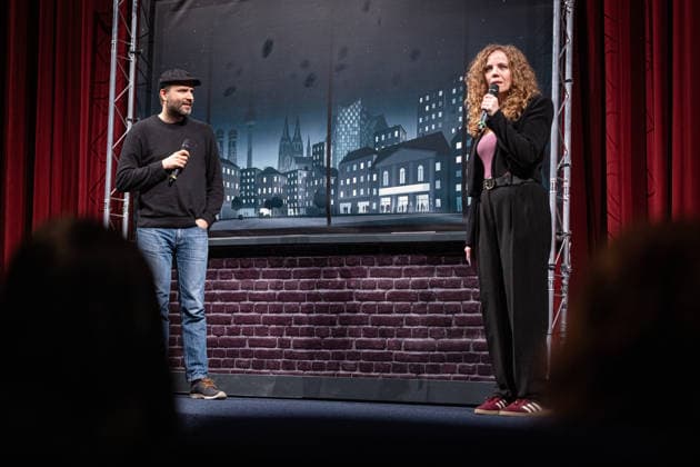 Launch of the new comedy news format Fun Facts News im Netz Marc Uwe Kling, Sarah Bosetti on stage World premiere FunFacts at Copyright: xEventpressxFuhrx