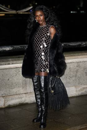 Celebrities arrive at the Burberry Fashion Show at 1 Old Billingsgate Walk during London Fashion Week Featuring: Jodie Turner-Smith Where: London, United Kingdom When: 23 Feb 2026 Credit: Cover Images EDITORIAL USE ONLY. NOT FOR USE BY NEWSPAPERS BASED IN THE UK. Copyright: xx coverimg55500725