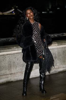 Celebrities arrive at the Burberry Fashion Show at 1 Old Billingsgate Walk during London Fashion Week Featuring: Jodie Turner-Smith Where: London, United Kingdom When: 23 Feb 2026 Credit: Cover Images EDITORIAL USE ONLY. NOT FOR USE BY NEWSPAPERS BASED IN THE UK. Copyright: xx coverimg55500727