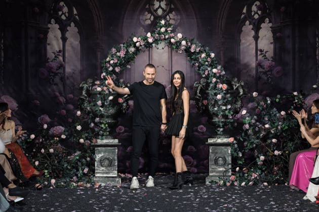 Aadnevik AW26 Show at London Fashion Week LONDON, UNITED KINGDOM - FEBRUARY 23: Designers Hila and Kristian Aadnevik pose on the runway following Aadnevik Autumn Winter 2026 show at The Royal Horseguards Hotel as part of London Fashion Week in London, United Kingdom on February 23, 2026. Wiktor Szymanowicz Anadolu London United Kingdom. Editorial use only. Please get in touch for any other usage.  Copyright: x2026xAnadoluxWiktorxSzymanowiczx
