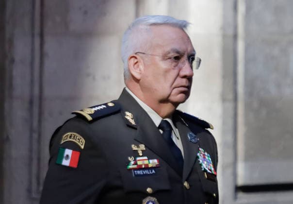 Mexican President Claudia Sheinbaum leads 113th death anniversary of Francisco I in Mexico - 23 Feb 2026 Ricardo Trevilla Trejo, Mexican Secretary of National Defense attends the ceremony commemorating the 113th anniversary of the death of Francisco I. Madero at the National Palace. Francisco I. Madero was a champion of democracy and a key figure in the Mexican Revolution. His legacy includes the fight for effective suffrage and the prohibition of reelection. Mexico City Mexico Copyright: xGerardoxVieyrax xSOPAxImagesx _MG_6107