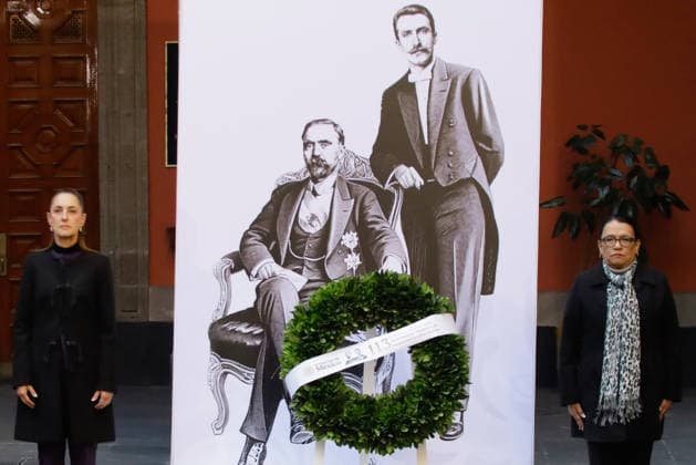 February 23, 2026, Mexico City, Mexico: Claudia Sheinbaum (left), Mexican President and Rosa Icela RodrÃaguez (right), Secretary of the Interior attend the ceremony commemorating the 113th anniversary of the death of Francisco I. Madero at the National Palace. Francisco I. Madero was a champion of democracy and a key figure in the Mexican Revolution. His legacy includes the fight for effective suffrage and the prohibition of reelection. Mexico City Mexico  - ZUMAs197 20260223_aaa_s197_185 Copyright: xGerardoxVieyrax