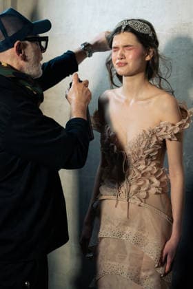 LFW - Aadnevik Backstage Backstage at the Aadnevik show during London Fashion Week February 2026 at The Royal Horseguards , London, UK on February 23, 2026. Photo by LounisPhotography ABACAPRESS.COM London United Kingdom  Copyright: xLounisPhotography ABACAx