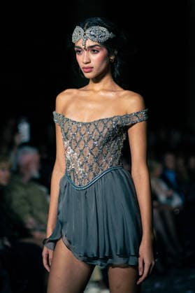 LFW - Aadnevik Runway A model walks the runway at the Aadnevik show during London Fashion Week February 2026 at The Royal Horseguards , London, UK on February 23, 2026. Photo by LounisPhotography ABACAPRESS.COM London United Kingdom  Copyright: xLounisPhotography ABACAx