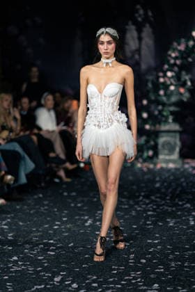 LFW - Aadnevik Runway A model walks the runway at the Aadnevik show during London Fashion Week February 2026 at The Royal Horseguards , London, UK on February 23, 2026. Photo by LounisPhotography ABACAPRESS.COM London United Kingdom  Copyright: xLounisPhotography ABACAx