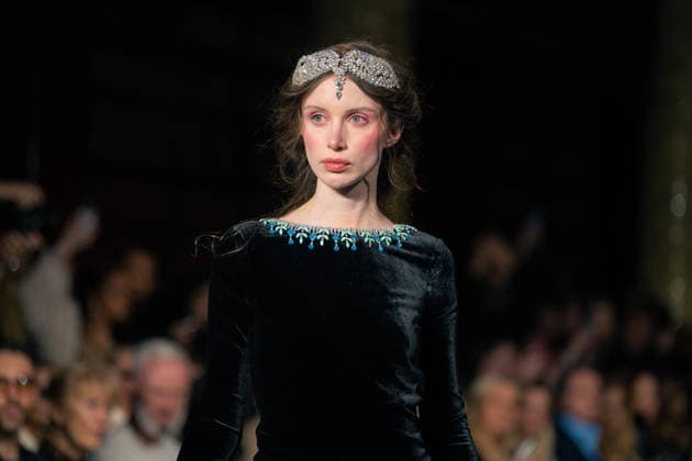 LFW - Aadnevik Runway A model walks the runway at the Aadnevik show during London Fashion Week February 2026 at The Royal Horseguards , London, UK on February 23, 2026. Photo by LounisPhotography ABACAPRESS.COM London United Kingdom  Copyright: xLounisPhotography ABACAx