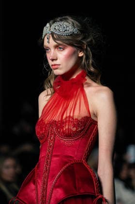 LFW - Aadnevik Runway A model walks the runway at the Aadnevik show during London Fashion Week February 2026 at The Royal Horseguards , London, UK on February 23, 2026. Photo by LounisPhotography ABACAPRESS.COM London United Kingdom  Copyright: xLounisPhotography ABACAx