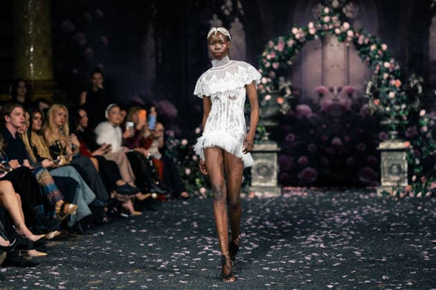 LFW - Aadnevik Runway A model walks the runway at the Aadnevik show during London Fashion Week February 2026 at The Royal Horseguards , London, UK on February 23, 2026. Photo by LounisPhotography ABACAPRESS.COM London United Kingdom  Copyright: xLounisPhotography ABACAx