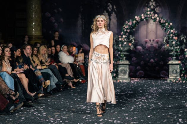 LFW - Aadnevik Runway A model walks the runway at the Aadnevik show during London Fashion Week February 2026 at The Royal Horseguards , London, UK on February 23, 2026. Photo by LounisPhotography ABACAPRESS.COM London United Kingdom  Copyright: xLounisPhotography ABACAx