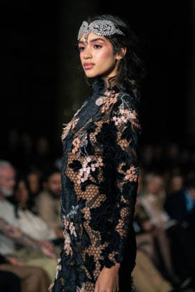 LFW - Aadnevik Runway A model walks the runway at the Aadnevik show during London Fashion Week February 2026 at The Royal Horseguards , London, UK on February 23, 2026. Photo by LounisPhotography ABACAPRESS.COM London United Kingdom  Copyright: xLounisPhotography ABACAx