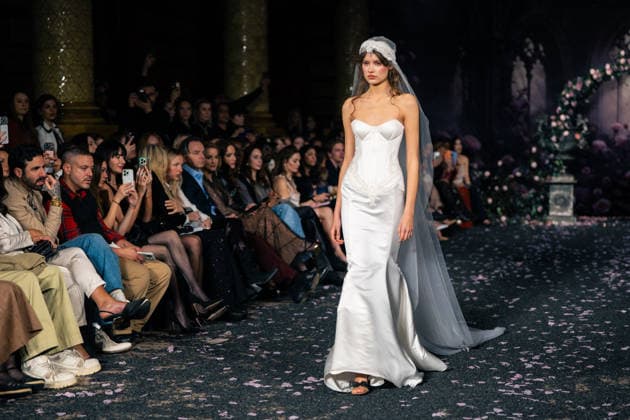 LFW - Aadnevik Runway A model walks the runway at the Aadnevik show during London Fashion Week February 2026 at The Royal Horseguards , London, UK on February 23, 2026. Photo by LounisPhotography ABACAPRESS.COM London United Kingdom  Copyright: xLounisPhotography ABACAx