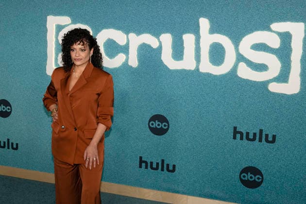 February 23, 2026, Los Angeles, California, USA: American actress, producer, and model JUDY REYES, 58, attends ABC Hulu s Scrubs Season 1 red carpet event. Los Angeles USA  - ZUMAb173 20260223_aap_b173_060 Copyright: xBillyxBennightx