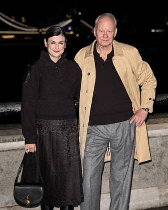 Celebrities arrive at the Burberry Fashion Show at 1 Old Billingsgate Walk during London Fashion Week Featuring: Megan Skarsgard, Stellan Skarsgard Where: London, United Kingdom When: 23 Feb 2026 Credit: Cover Images EDITORIAL USE ONLY. NOT FOR USE BY NEWSPAPERS BASED IN THE UK. Copyright: xx coverimg55500966