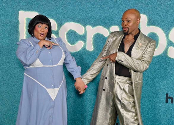 Cast members X Mayo (L) and Michael James Scott attend the premiere of ABC Hulu s Scrubs Season 1 at the Academy Museum of Motion Pictures on February 23, 2026 in Los Angeles on Monday, February 23, 2026. Storyline: The series follows the lives of employees at the fictional Sacred Heart Hospital, which is a teaching hospital. The title is a play on surgical scrubs and a term for a low-ranking person because at the beginning of the series, most of the main characters are medical interns.  LAP2026022354 JIMxRUYMEN