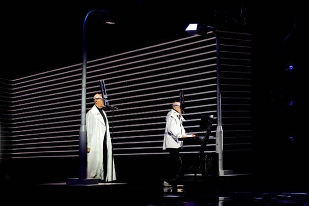 February 23, 2026, Vina Del Mar, Chile: Pet Shop Boys, the British synthpop duo formed in London by singer-songwriter Neil Tennant and keyboardist-songwriter Chris Lowe, perform on the second night of the 65th edition of the Vina del Mar Festival in Chile, in front of thousands of spectators. PetShopBoys perform on the second night of the 65th edition of the Vina del Mar Festival, Chile, in front of thousands of spectators. Vina Del Mar Chile  - ZUMAs197 20260223_aaa_s197_359 Copyright: xCristobalxBasaurexArayax
