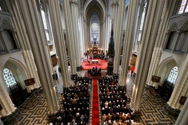 Mass for the defuncts of the Royal family 24 02 2026 BRUSSELS, BELGIUM - FEBRUARY 24 : illustration picture during the annual mass in memory of deceased members of the Royal Family. The ceremony takes place at the Church of Our Lady in Laeken on February 24, 2026 in Brussels, Belgium, 24 02 2026 Brussels Belgium  Copyright: xDidierxLebrunx