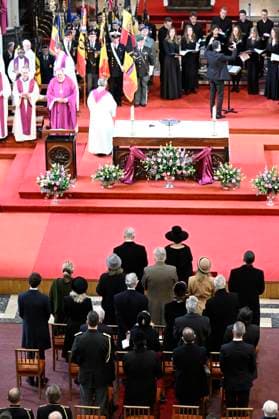 Mass for the defuncts of the Royal family 24 02 2026 BRUSSELS, BELGIUM - FEBRUARY 24 : Queen Mathilde of Belgium, King Philippe of Belgium, Prince Laurent of Belgium, Princess Claire of Belgium attend the annual mass in memory of deceased members of the Royal Family. The ceremony takes place at the Church of Our Lady in Laeken on February 24, 2026 in Brussels, Belgium, 24 02 2026 Brussels Belgium  Copyright: xDidierxLebrunx