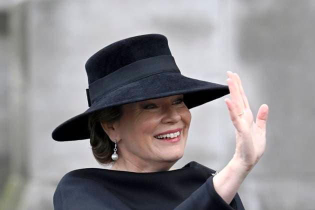 Mass for the defuncts of the Royal family 24 02 2026 BRUSSELS, BELGIUM - FEBRUARY 24 : Queen Mathilde attends the annual mass in memory of deceased members of the Royal Family. The ceremony takes place at the Church of Our Lady in Laeken on February 24, 2026 in Brussels, Belgium, 24 02 2026 Brussels Belgium  Copyright: xDidierxLebrunx