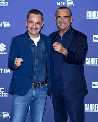 Sanremo, 76th Italian Song Festival - Dopofestival photocall - pictured: Nicola Savino, Carlo Conti  Copyright: xTerenghi PoolxSanremo02x xipa-agency.netx xPoolxSanremox02x IPA_Agency_IPA71960071