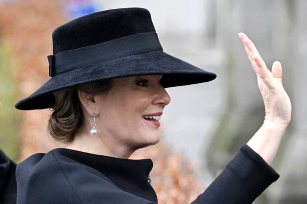 Mass for the defuncts of the Royal family 24 02 2026 BRUSSELS, BELGIUM - FEBRUARY 24 : Queen Mathilde attends the annual mass in memory of deceased members of the Royal Family. The ceremony takes place at the Church of Our Lady in Laeken on February 24, 2026 in Brussels, Belgium, 24 02 2026 Brussels Belgium  Copyright: xDidierxLebrunx