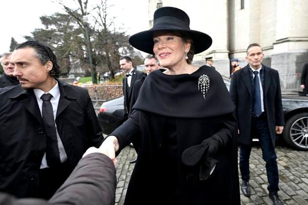 Mass for the defuncts of the Royal family 24 02 2026 BRUSSELS, BELGIUM - FEBRUARY 24 : Queen Mathilde attends the annual mass in memory of deceased members of the Royal Family. The ceremony takes place at the Church of Our Lady in Laeken on February 24, 2026 in Brussels, Belgium, 24 02 2026 Brussels Belgium  Copyright: xDidierxLebrunx