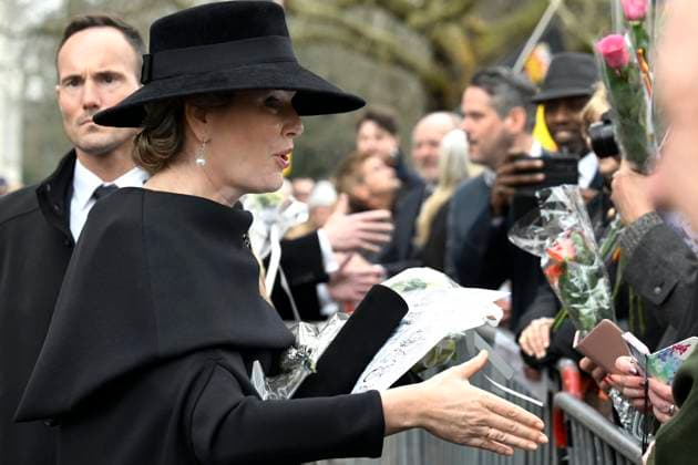 Mass for the defuncts of the Royal family 24 02 2026 BRUSSELS, BELGIUM - FEBRUARY 24 : Queen Mathilde attends the annual mass in memory of deceased members of the Royal Family. The ceremony takes place at the Church of Our Lady in Laeken on February 24, 2026 in Brussels, Belgium, 24 02 2026 Brussels Belgium  Copyright: xDidierxLebrunx