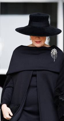 Queen Mathilde of Belgium pictured after the annual ceremony in memory of deceased members of the Royal Family, in Onze-Lieve-Vrouwekerk Eglise Notre-Dame de Laeken, in Brussels, Tuesday 24 February 2026.  BENOITxDOPPAGNE 164760357