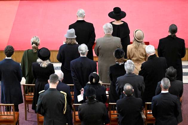 Mass for the defuncts of the Royal family 24 02 2026 BRUSSELS, BELGIUM - FEBRUARY 24 : King Philippe, Queen Mathilde, Prince Laurent, Princess Claire, as well as Princess Delphine and Mr James O Hare, attend the annual mass in memory of deceased members of the Royal Family. The ceremony takes place at the Church of Our Lady in Laeken on February 24, 2026 in Brussels, Belgium, 24 02 2026 Brussels Belgium  Copyright: xDidierxLebrunx