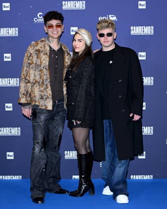 Sanremo, 76th Italian Song Festival - Blind, El Ma & Soniko photocall - pictured: Blind, El Ma & Soniko  Copyright: xTerenghi PoolxSanremo02x xipa-agency.netx xPoolxSanremox02x IPA_Agency_IPA71965145