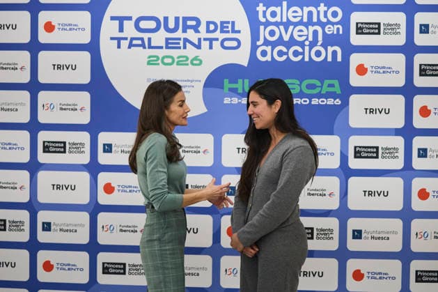 February 24, 2026, Huesca, Huesca, Spain: QUEEN LETIZIA of Spain attends the announcement of the Princess of Girona Foundation s Ã¢â‚¬oeCreaempresa 2026Ã¢â‚¬Â award during the second stage of the Princess of Girona Foundation s talent tour Huesca Spain  - ZUMAc260 20260224_zep_c260_034 Copyright: xMikexChicorrox