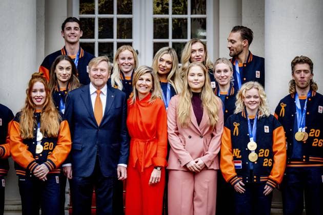 THE HAGUE King Willem-Alexander, Queen Maxima, and Princess Amalia of Orange will receive the Dutch medal winners of the 2026 Winter Olympics in Milan at Noordeinde Palace. ROBIN UTRECHT ANP netherlands out - belgium out  Copyright: xx x551637044x originalFilename: 551637044.jpg