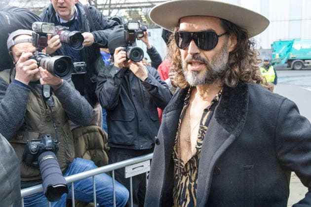 February 24, 2026, London, England, United Kingdom: RUSSELL BRAND arrives at Southwark Crown Court where he is accused of two further sex offences, including rape, against two further women which allegedly took place in 2009. Brand is already facing allegations of sexual offences against four other women and is due to go on trial in June 2026. London United Kingdom - ZUMAs262 20260224_zip_s262_038 Copyright: xTayfunxSalcix