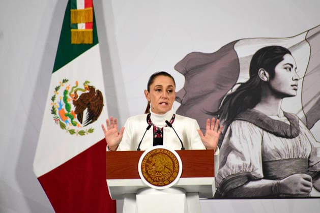 MexicoÃ¢â‚¬â ¢s President Claudia Sheinbaum Pardo, speaks during a briefing about Ã¢â‚¬ËœYouth Transforming MexicoÃ¢â‚¬â ¢ program at National Palace. on February 24, 2026 in Mexico City, Mexico. Mexico City Mexico - ZUMAe321 20260224_zia_e321_012 Copyright: xLuisxBarronx