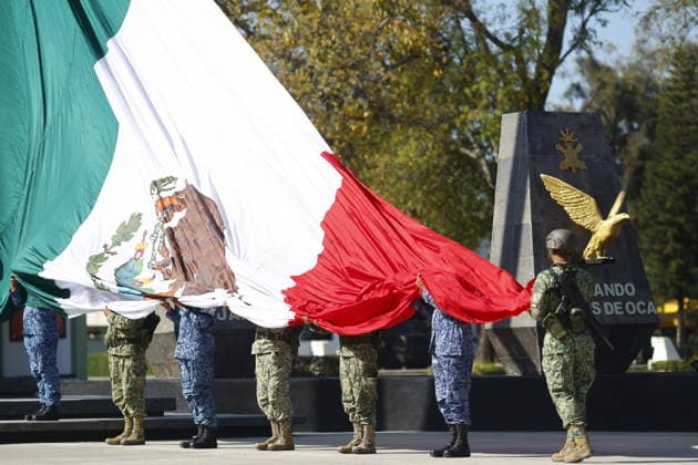 Commemoration ceremony for Mexican Flag Day in Zapopan ZAPOPAN, MEXICO - FEBRUARY 24: Elements of the Mexican Army participate during the commemoration ceremony for Mexican Flag Day, in the 15 Military Zone, in Zapopan, Jalisco, Mexico, on February 24, 2026. Stringer Anadolu Zapopan Mexico. Editorial use only. Please get in touch for any other usage.  Copyright: x2026xAnadoluxStringerx