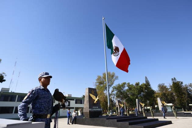Commemoration ceremony for Mexican Flag Day in Zapopan ZAPOPAN, MEXICO - FEBRUARY 24: Elements of the Mexican Army participate during the commemoration ceremony for Mexican Flag Day, in the 15 Military Zone, in Zapopan, Jalisco, Mexico, on February 24, 2026. Stringer Anadolu Zapopan Mexico. Editorial use only. Please get in touch for any other usage.  Copyright: x2026xAnadoluxStringerx