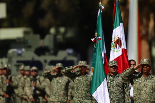 Commemoration ceremony for Mexican Flag Day in Zapopan ZAPOPAN, MEXICO - FEBRUARY 24: Elements of the Mexican Army participate during the commemoration ceremony for Mexican Flag Day, in the 15 Military Zone, in Zapopan, Jalisco, Mexico, on February 24, 2026. Stringer Anadolu Zapopan Mexico. Editorial use only. Please get in touch for any other usage.  Copyright: x2026xAnadoluxStringerx
