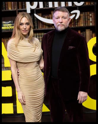 . 24 02 2026. London, United Kingdom. Guy Richie and his wife Jacqui Ainsley arriving at the Young Sherlock premiere in London.  xStephenxLockx xi-Imagesx IIM-26590-0023