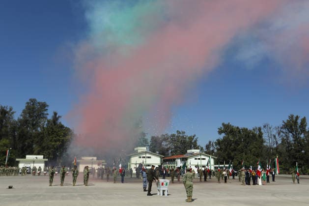 Commemoration ceremony for Mexican Flag Day in Zapopan ZAPOPAN, MEXICO - FEBRUARY 24: Elements of the Mexican Army participate during the commemoration ceremony for Mexican Flag Day, in the 15 Military Zone, in Zapopan, Jalisco, Mexico, on February 24, 2026. Stringer Anadolu Zapopan Mexico. Editorial use only. Please get in touch for any other usage.  Copyright: x2026xAnadoluxStringerx