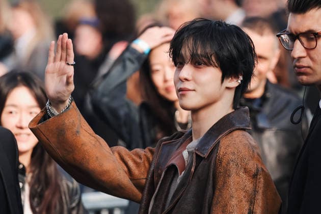 Milan, Milan Fashion Week Womenswear Fall Winter 2026 2027 - Women s Fashion, Fall Winter 2026 2027 - Diesel Fashion Show - Guest Arrivals. Pictured: Jeong Yun-ho (singer and member of the South Korean boy band Ateez)  Copyright: xAlessandroxBremecx xipa-agency.netx xx IPA_Agency_IPA71983328